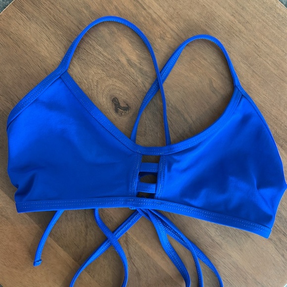 Jolyn womens Tomcat Bikini Top Blue size XL NWOT - Picture 1 of 4